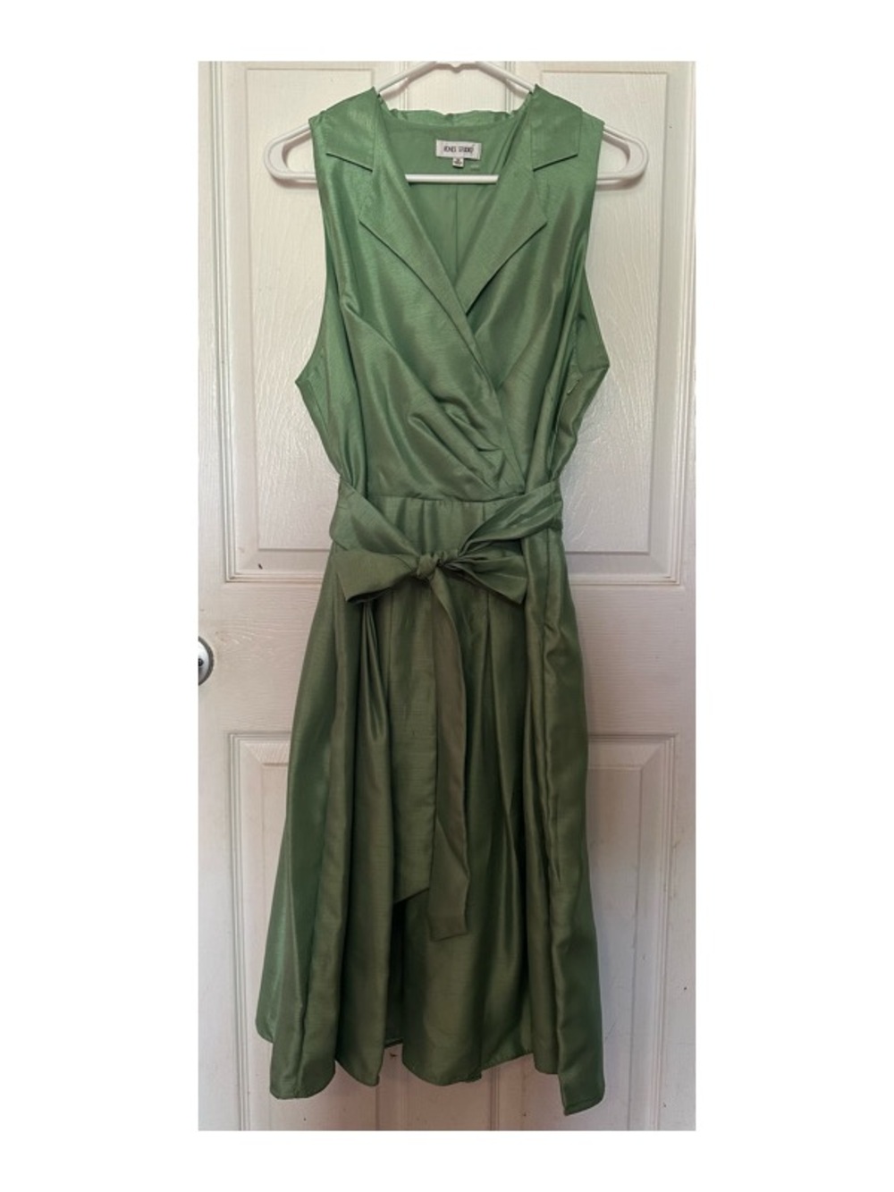 Jones Studio Dress in Teal metallic Green Color